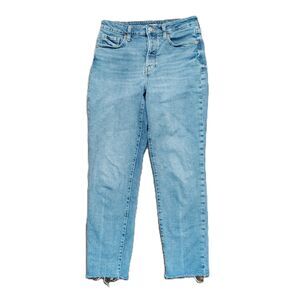 OLD NAVY O.G. Straight Crop High Rise Sz 6 Women's Button-Fly Stretch Jeans